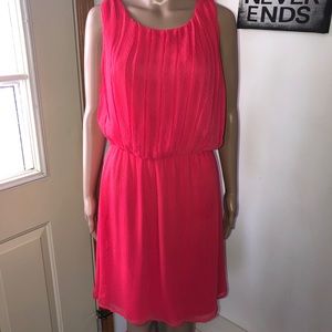 Maurices Chiffon Knee length dress pink M